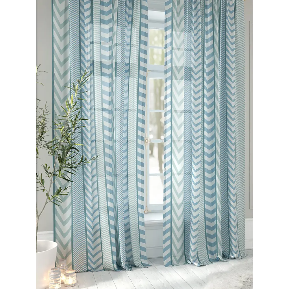 Фото 2 Тюль Helga Базовая коллекция HH970090 на шторной ленте 260x150 см цвет синий Фото 2 Тюль Helga Базовая коллекция HH970090 на шторной ленте 260x150 см цвет синий