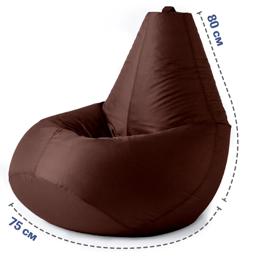 Фото 4 Кресло-мешок Bean Joy XXL 85x125x85 см цвет шоколад Фото 4 Кресло-мешок Bean Joy XXL 85x125x85 см цвет шоколад