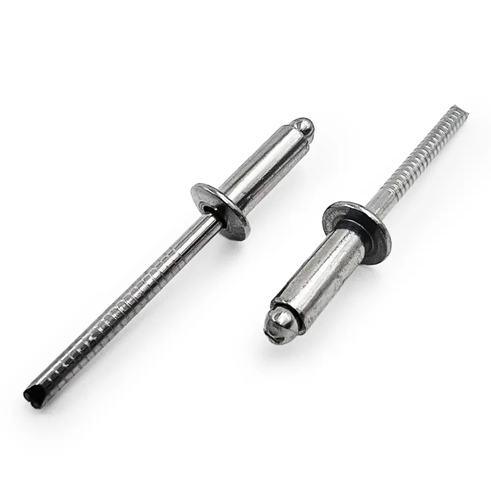 Фото Заклепка вытяжная Krepfield со стандартным бортиком 5x8 ART 9052 алюминий/А2 20 шт. Фото Заклепка вытяжная Krepfield со стандартным бортиком 5x8 ART 9052 алюминий/А2 20 шт.