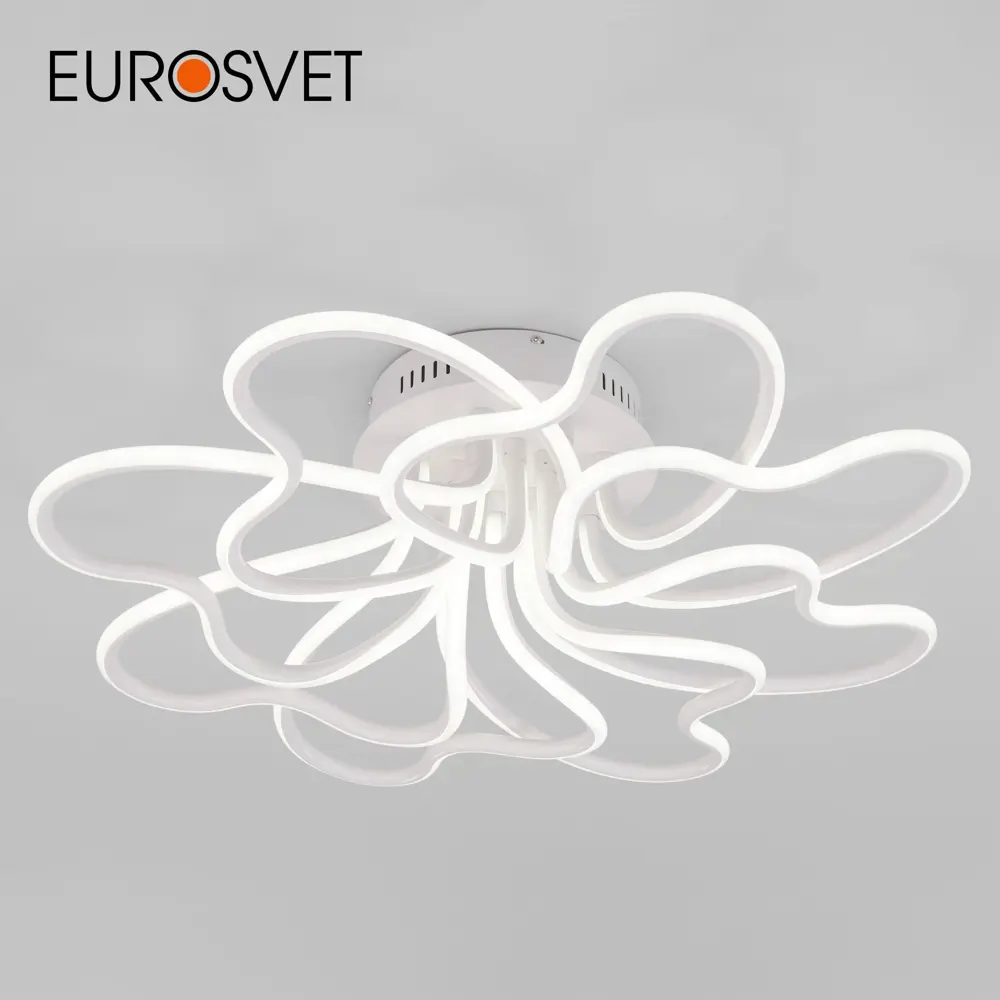 Фото Люстра потолочная светодиодная Eurosvet Floret нейтральный белый свет Фото Люстра потолочная светодиодная Eurosvet Floret нейтральный белый свет