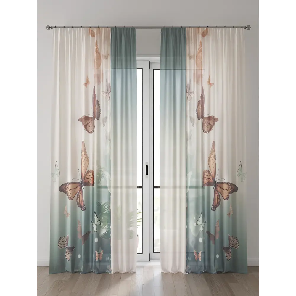 Фото 2 Тюль Comfy Way Алоуна - 127 CW580127-240 150x240 см на шторной ленте цвет бежевый 2 шт