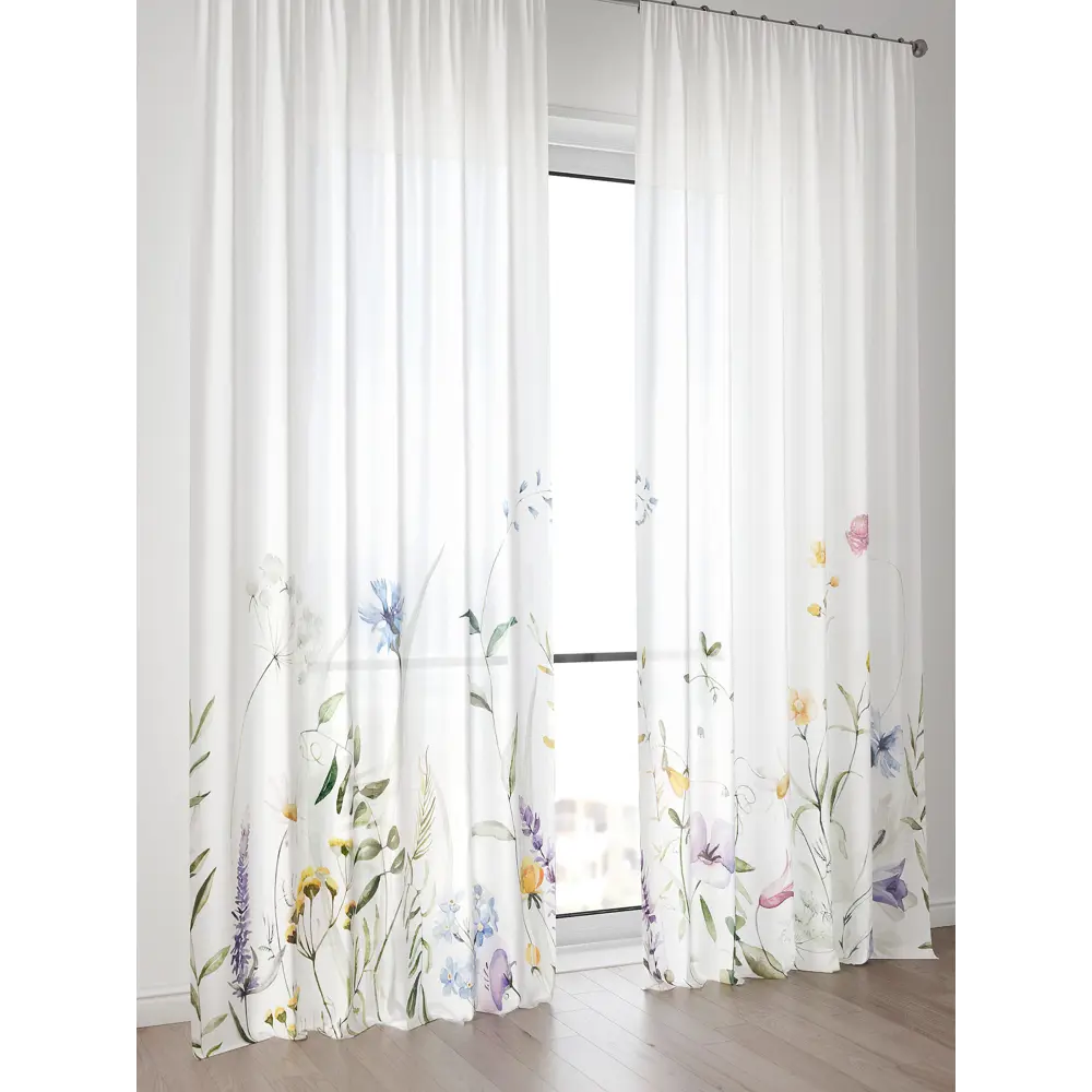 Фото 3 Тюль Comfy Way Алоуна - 193 CW580193-240 150x240 см на шторной ленте цвет белый 2 шт