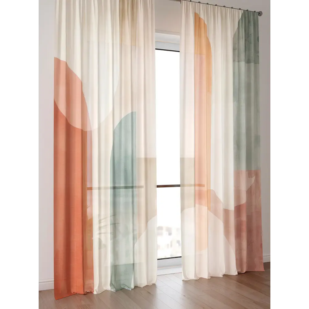 Фото 3 Тюль Comfy Way Алоуна - 197 CW580197-240 150x240 см на шторной ленте цвет бежевый 2 шт