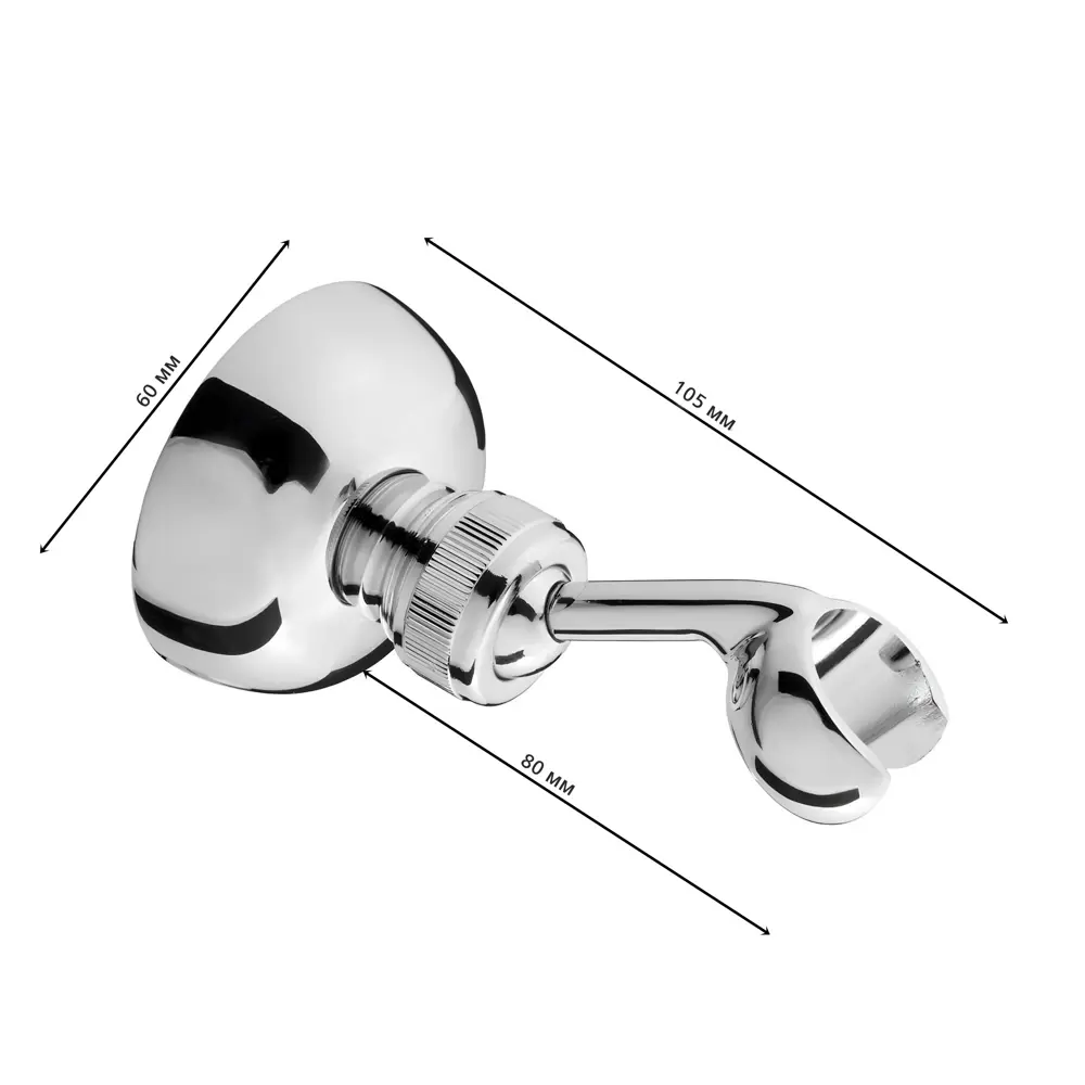 Фото 2 Держатель для лейки DO.KORONA DK-406 с регулировкой, короткий 10.5 см цвет хром Фото 2 Держатель для лейки DO.KORONA DK-406 с регулировкой, короткий 10.5 см цвет хром