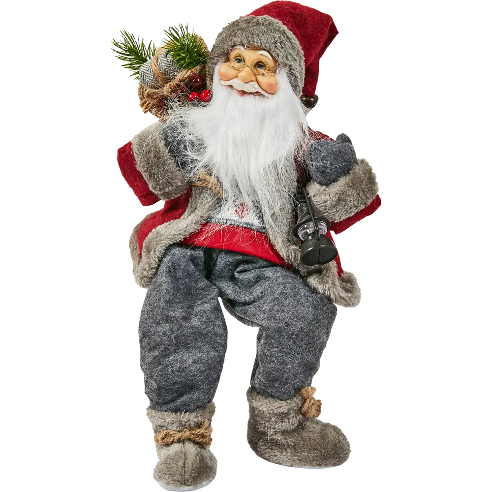 Фото 2 Фигура декоративная Санта в красном 45см новогодний Фото 2 Фигура декоративная Санта в красном 45см новогодний