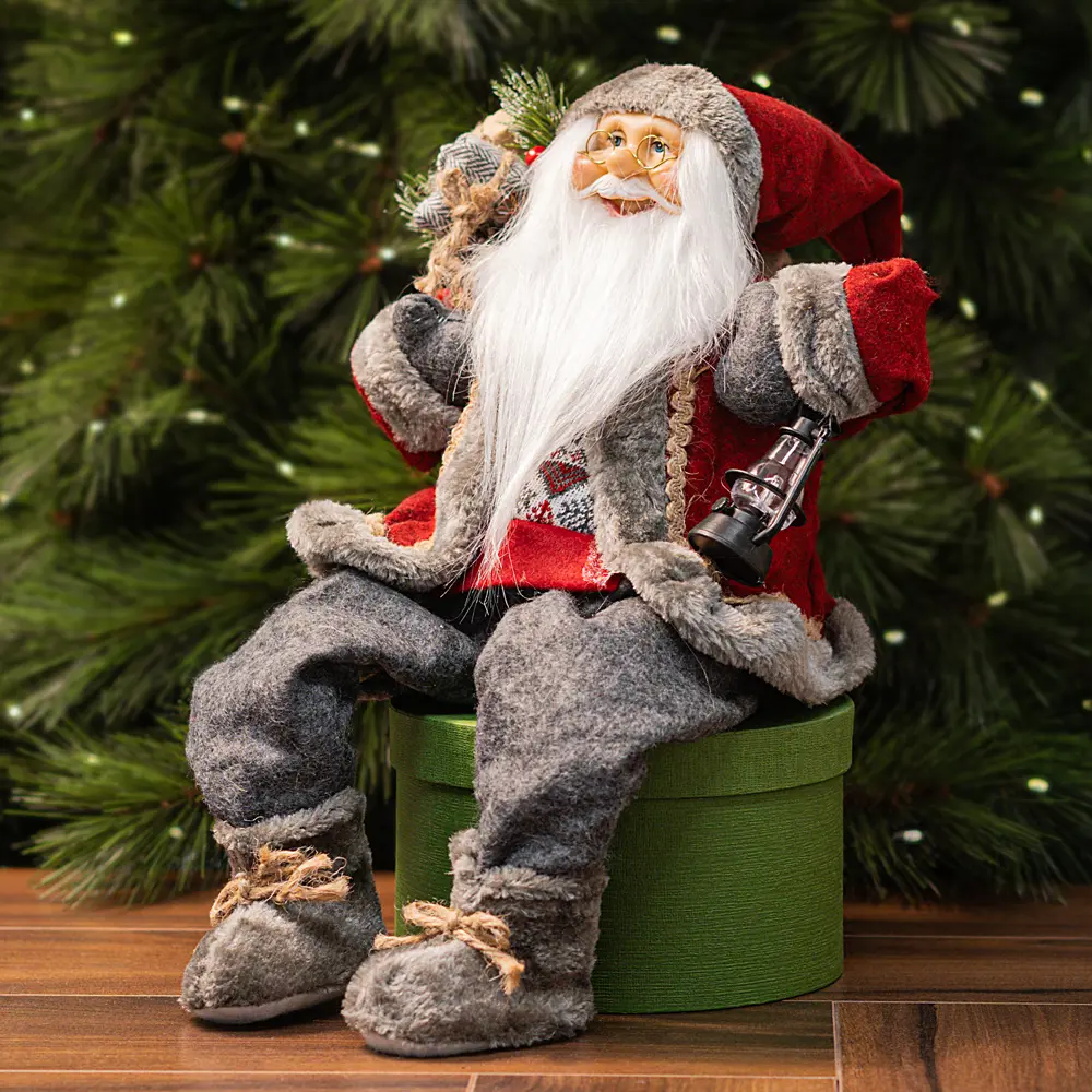 Фото Фигура декоративная Санта в красном 45см новогодний Фото Фигура декоративная Санта в красном 45см новогодний