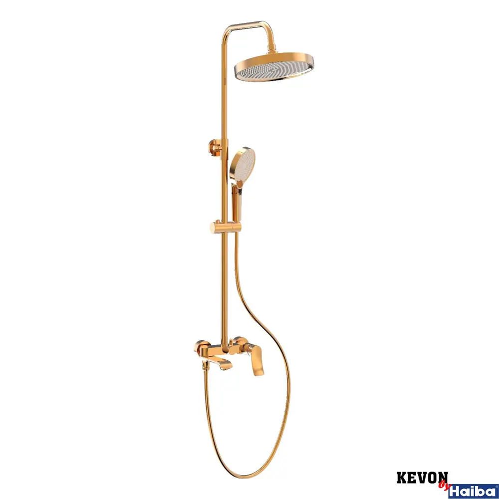 Фото 2 Душевая система KEVON KV80765-5 цвет брашированное золото Фото 2 Душевая система KEVON KV80765-5 цвет брашированное золото