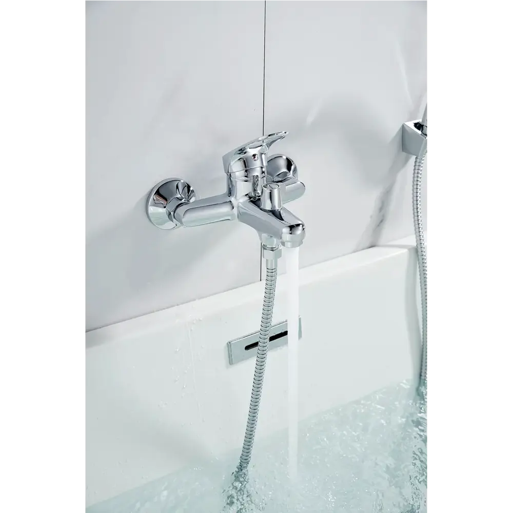 Фото 4 Смеситель для ванны Aloute Al A3102 однорычажный с душевой лейкой цвет серебристый