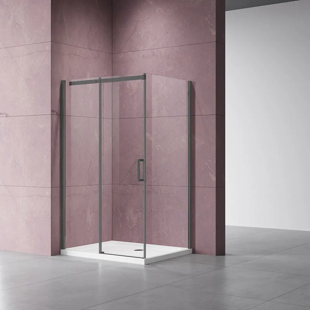 Фото 2 Душевой уголок Vincea Dice VSR-4D8012CLGM прямоугольный 120x80см антрацит профиль эффект стекла прозрачный Фото 2 Душевой уголок Vincea Dice VSR-4D8012CLGM прямоугольный 120x80см антрацит профиль эффект стекла прозрачный