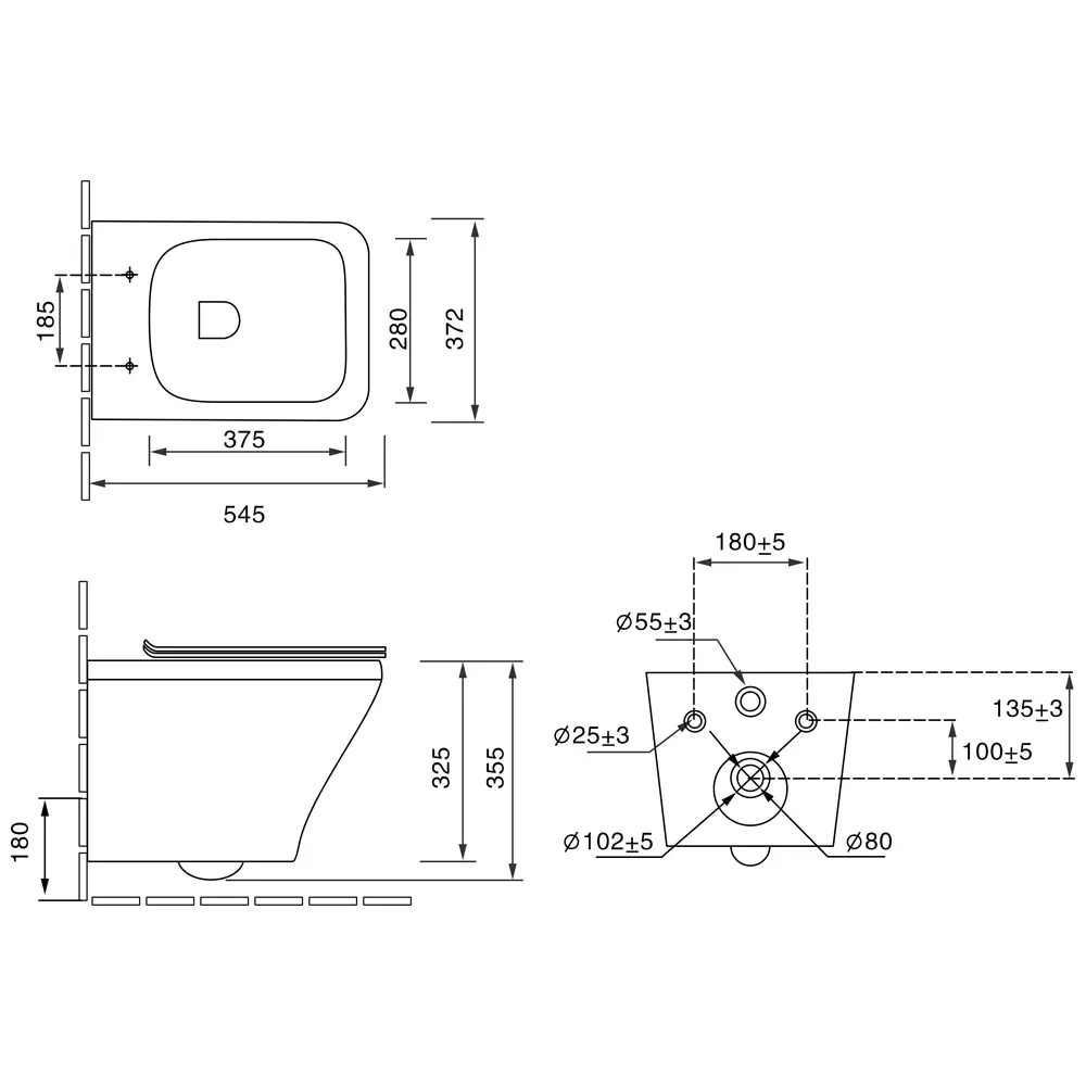 Фото 3 Унитаз подвесной Santiline MS-170693 безободковый с сиденьем микролифт Фото 3 Унитаз подвесной Santiline MS-170693 безободковый с сиденьем микролифт