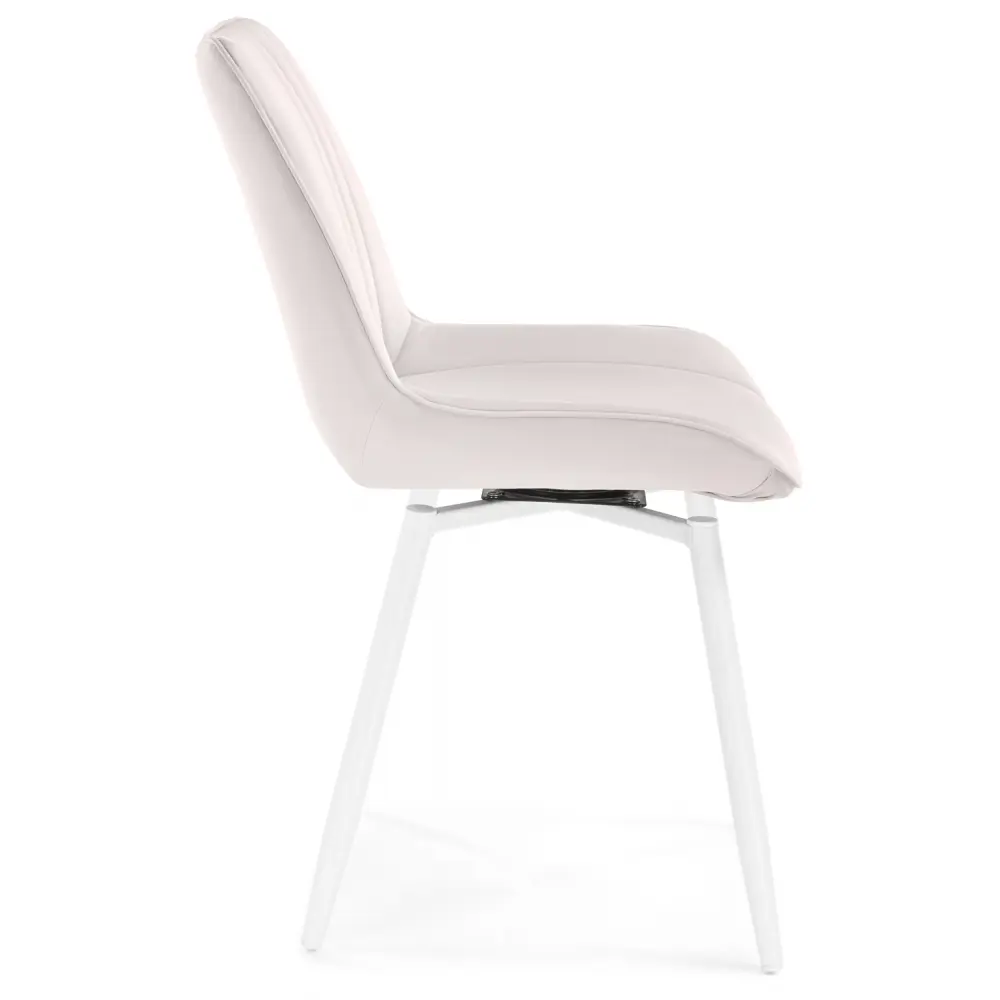 Фото Стул Notta Седа К крутящийся 47x82x56 см Велюр цвет белый/молочный