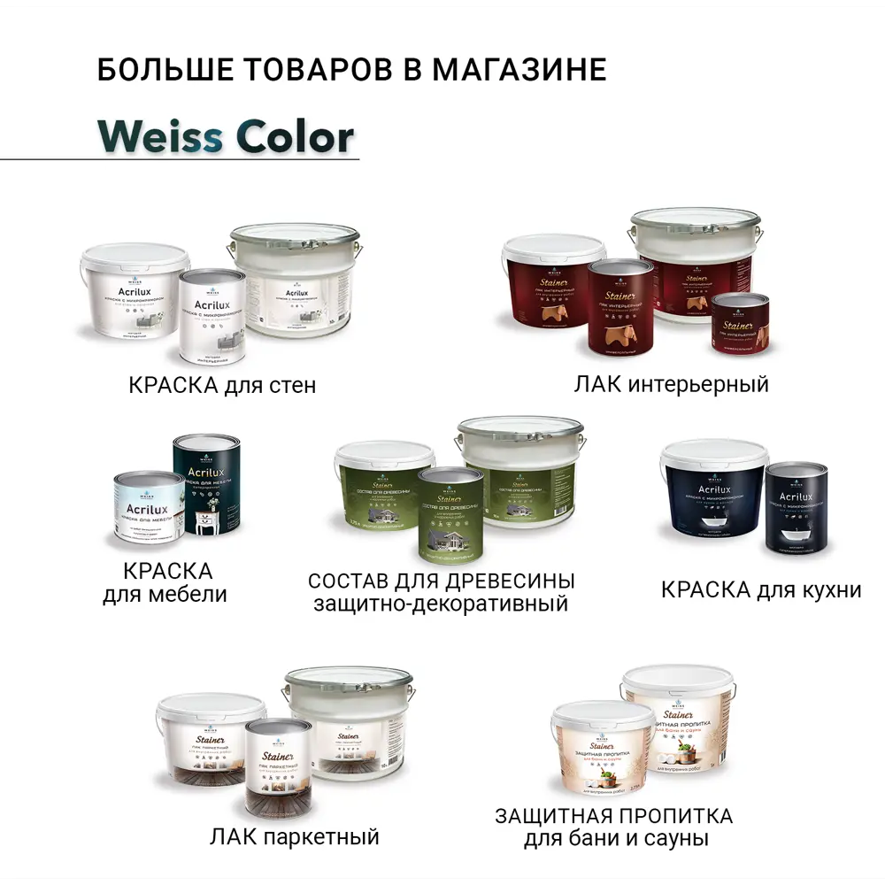 Фото 8 Краска для мебели и дерева моющаяся Acrilux без запаха полуматовая цвет светло-серая 1.1л