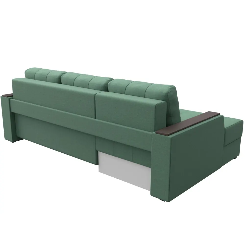 Фото 4 Диван угловой Эмир БС левый угол Лига диванов 123555L 247x92x150 см рогожка цвет амур 11 зеленый