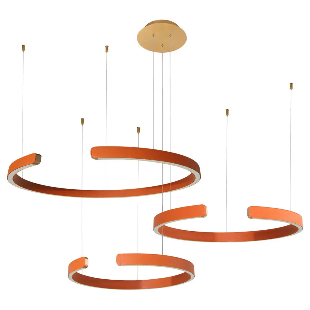 Фото 2 Светильник подвесной светодиодный Loft It Ring 10025-3 orange 23.4 м² теплый белый (желтый) свет цвет золото/оранжевый Фото 2 Светильник подвесной светодиодный Loft It Ring 10025-3 orange 23.4 м² теплый белый (желтый) свет цвет золото/оранжевый