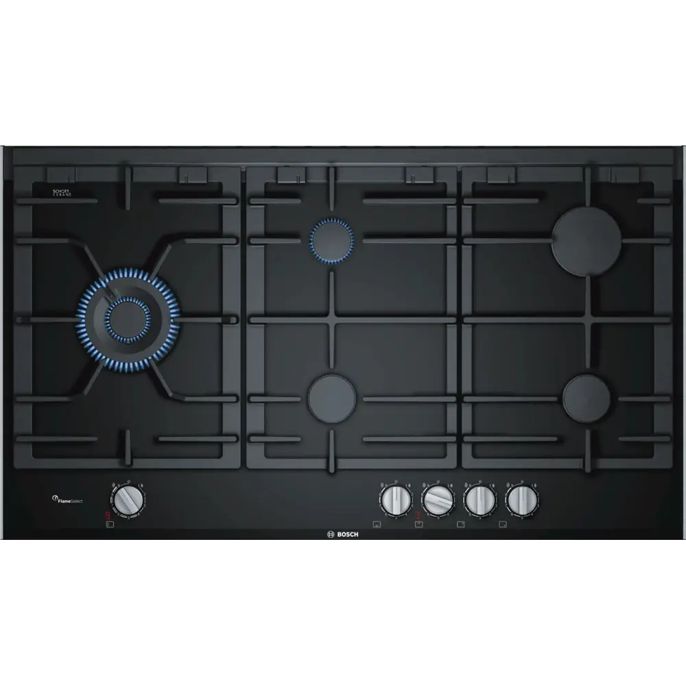 Фото 2 Газовая варочная панель Bosch Prs9A6D70M 91.60 см 5 конфорок цвет черный Фото 2 Газовая варочная панель Bosch Prs9A6D70M 91.60 см 5 конфорок цвет черный