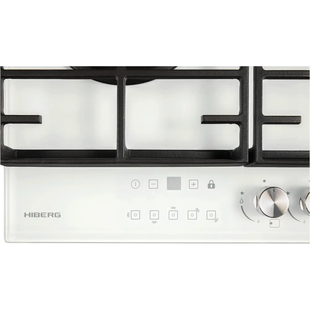 Фото 7 Газовая варочная панель Hiberg VM 9155 W 87.4 см 5 конфорок цвет белый