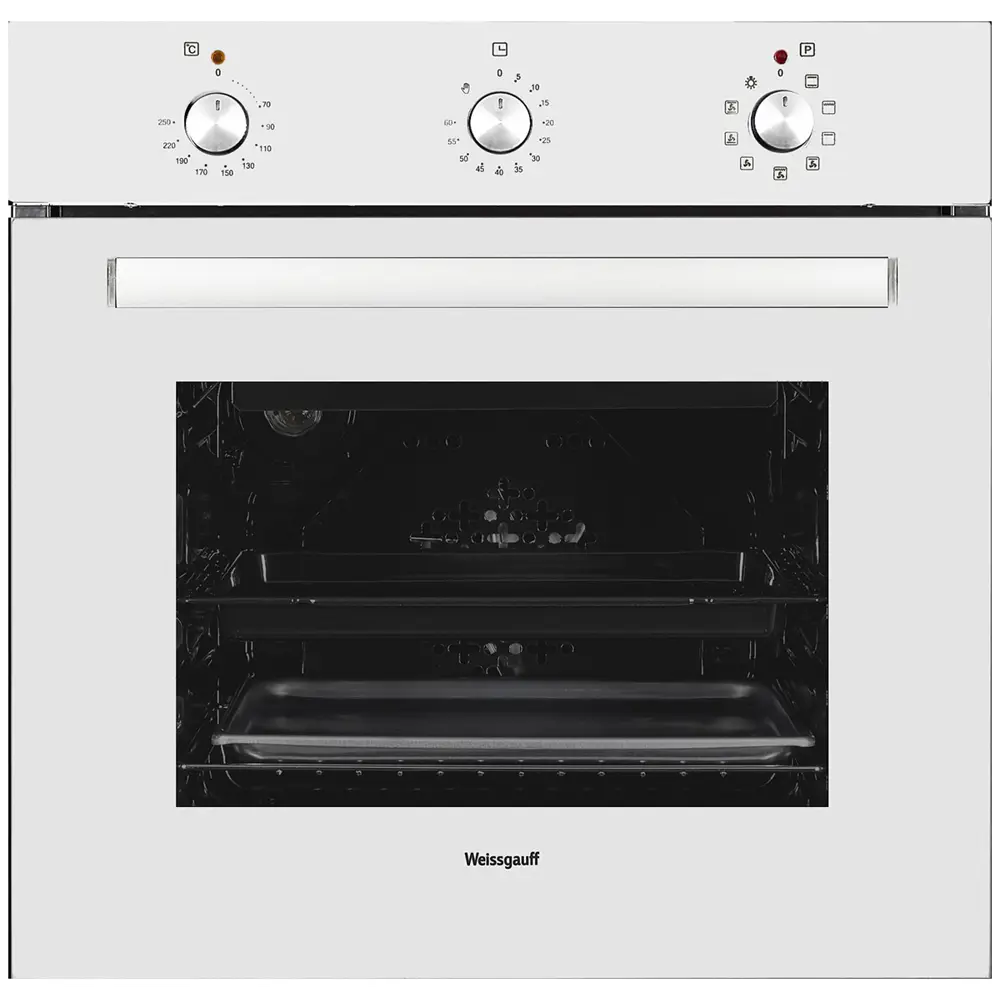 Фото 2 Встраиваемый духовой шкаф Weissgauff Eov 19 Mw 59.30x59.50x51.70 см цвет белый Фото 2 Встраиваемый духовой шкаф Weissgauff Eov 19 Mw 59.30x59.50x51.70 см цвет белый