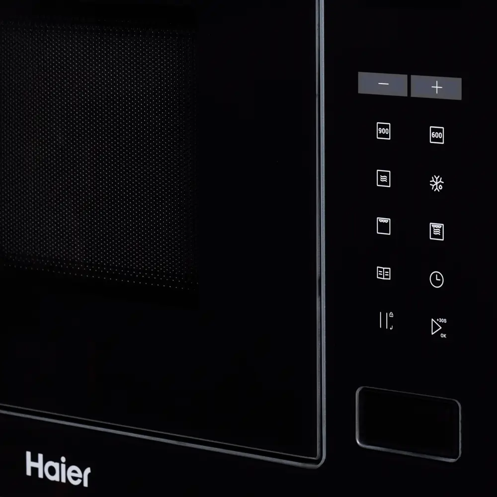 Фото 7 Микроволновая печь Haier HMX-BTG259B встраиваемая 25 л 59.5x40x38.4 см сенсорное управление цвет черный Фото 7 Микроволновая печь Haier HMX-BTG259B встраиваемая 25 л 59.5x40x38.4 см сенсорное управление цвет черный