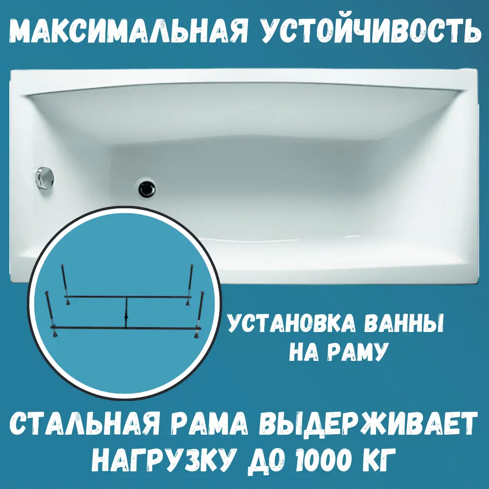 Фото 3 Прямоугольная ванна 1marka VIOLA 01ви1270кс2+ акрил 120x70см Фото 3 Прямоугольная ванна 1marka VIOLA 01ви1270кс2+ акрил 120x70см