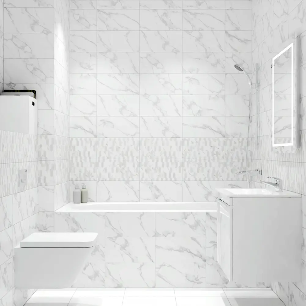 Фото 6 Плитка настенная Kreaforta Mersey Hexo 20x40 см 1.2 м² матовый цвет серый Фото 6 Плитка настенная Kreaforta Mersey Hexo 20x40 см 1.2 м² матовый цвет серый