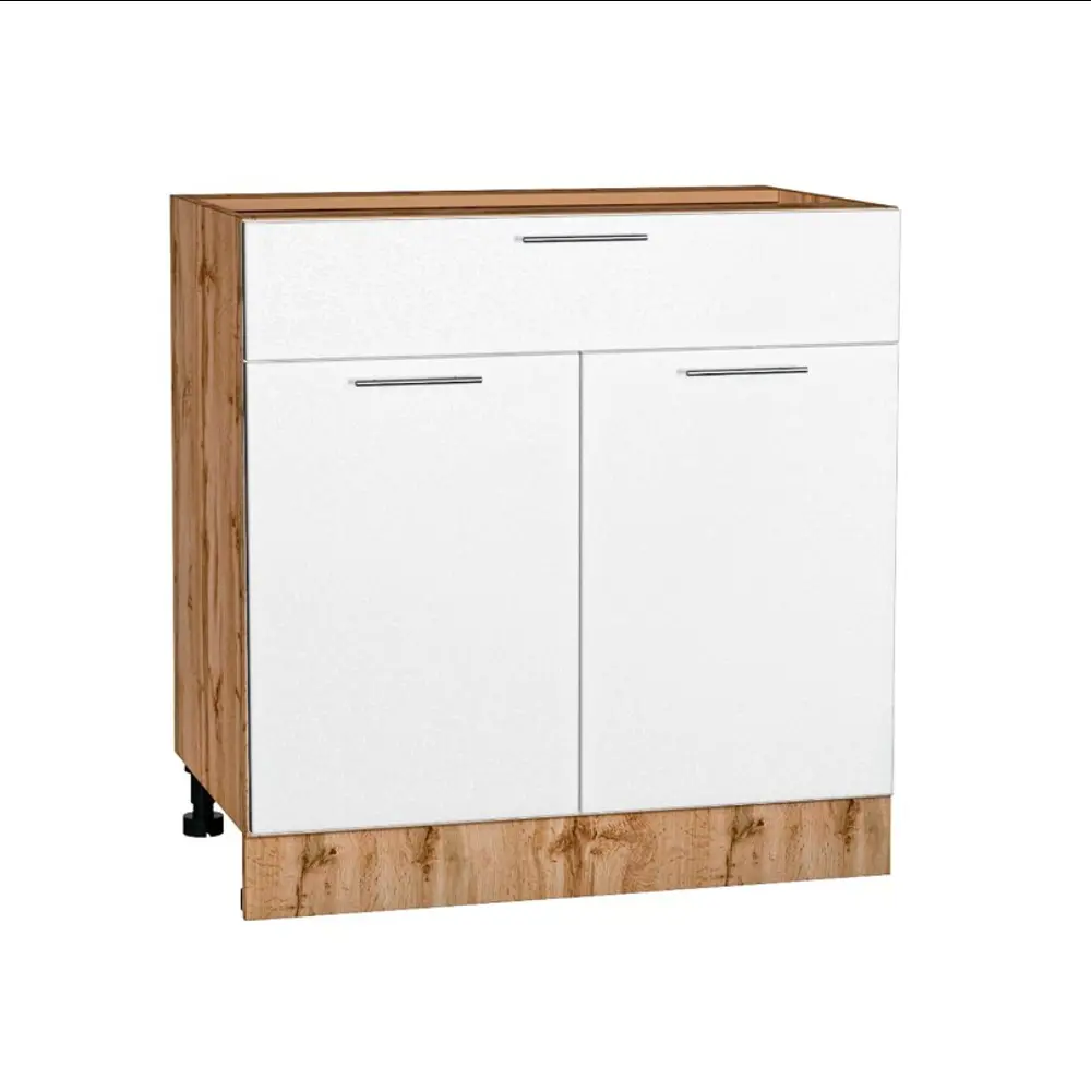 Фото Напольный шкаф Василиса 80x81.60x47.80 см фасад белый МДФ каркас дуб вотан ЛДСП Kameol УТ000508706 Фото Напольный шкаф Василиса 80x81.60x47.80 см фасад белый МДФ каркас дуб вотан ЛДСП Kameol УТ000508706