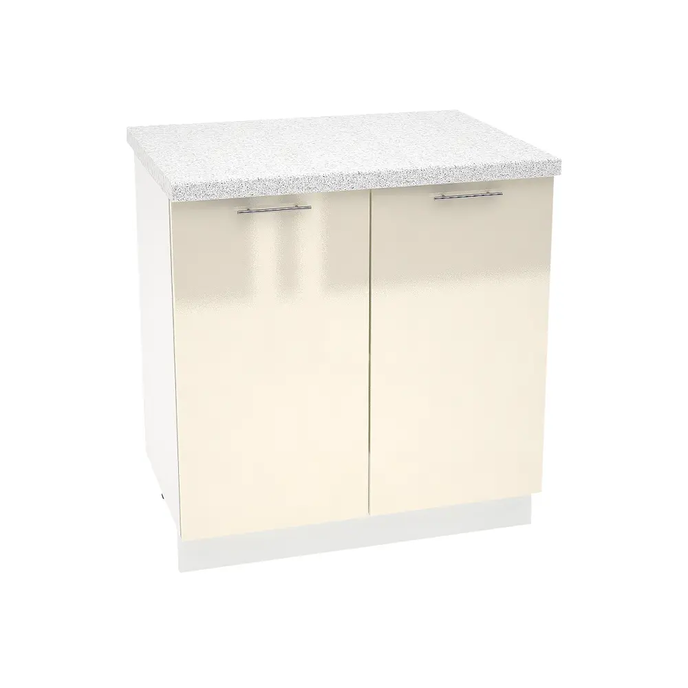 Фото Напольный шкаф Василиса 80x81.60x47.80 см фасад ванильный МДФ каркас белый ЛДСП Kameol