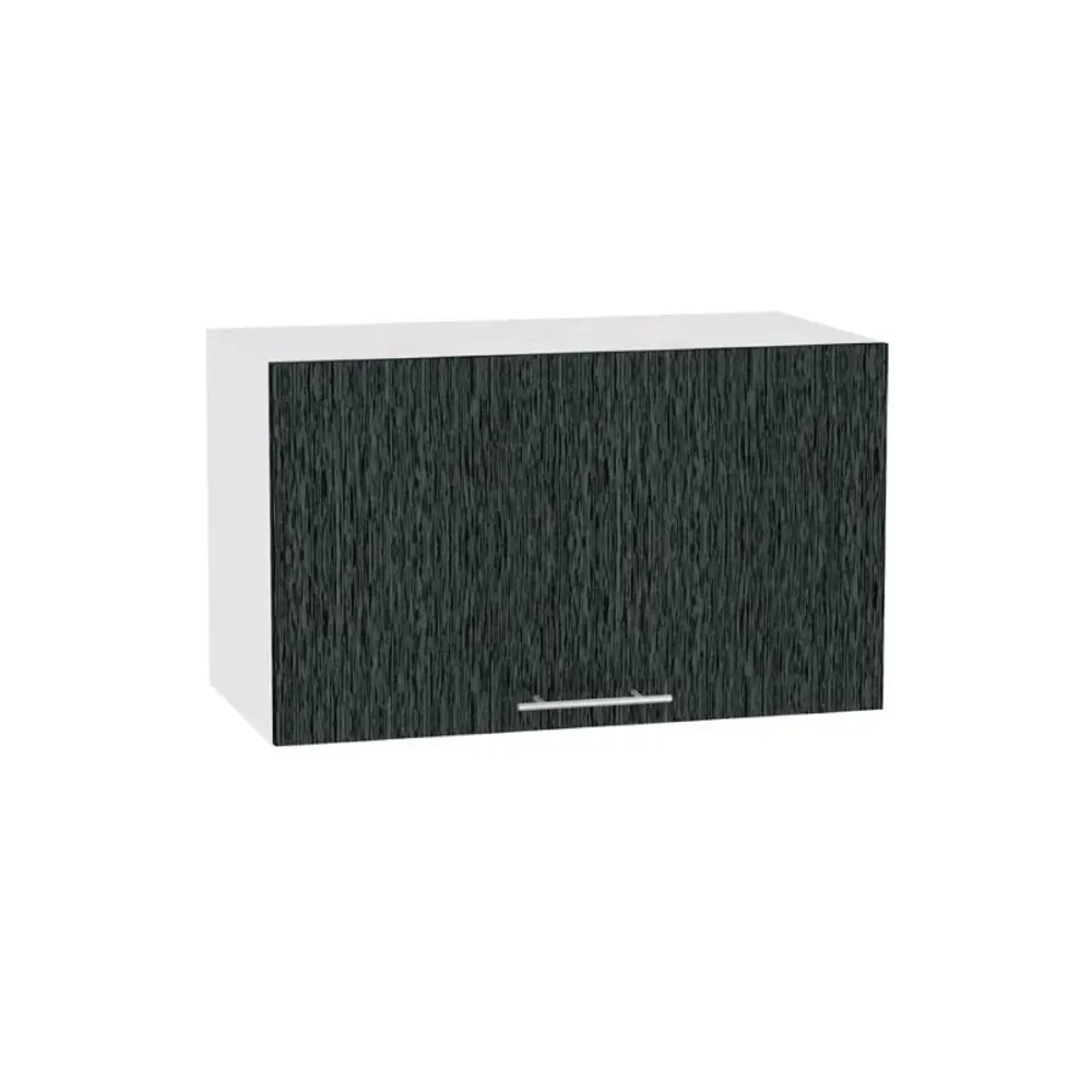 Фото Навесной шкаф Василиса 60x35.80x31.80 см газовка фасад черный МДФ каркас белый ЛДСП Kameol