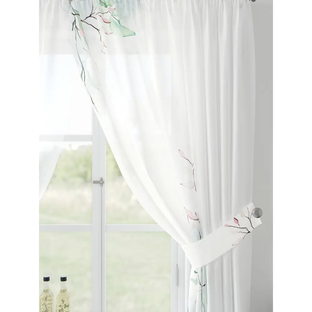 Фото 5 Тюль Comfy way Лерис - 94 CW509094-150 на шторной ленте 150x300 см цвет белый