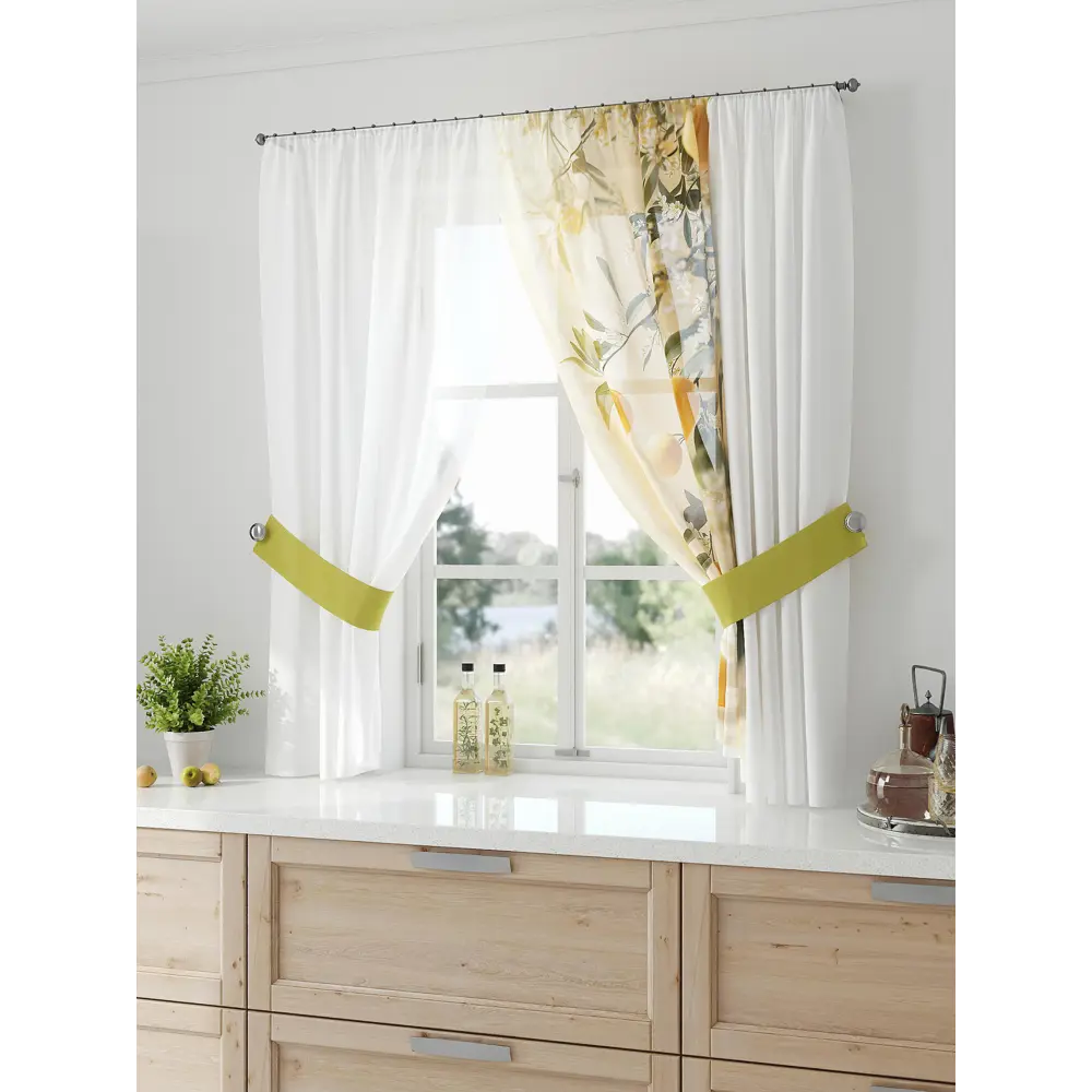 Фото 3 Тюль Comfy way Лерис - 130 CW509130-150 на шторной ленте 150x300 см цвет бежевый