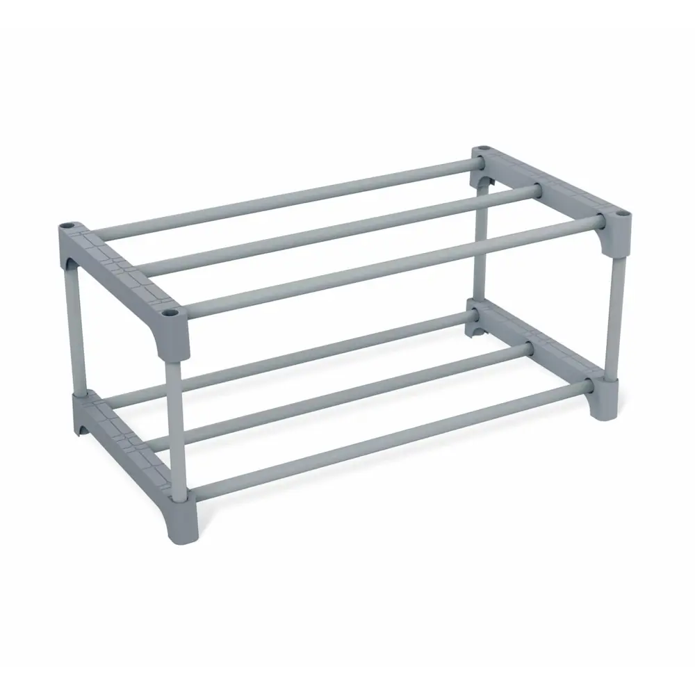 Фото 2 Этажерка для обуви Sheffilton 912417 59x27x31 см 2 полки пластик цвет серый Фото 2 Этажерка для обуви Sheffilton 912417 59x27x31 см 2 полки пластик цвет серый