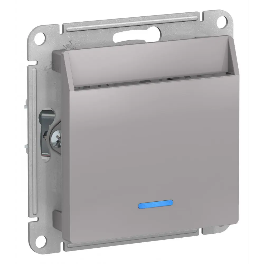 Фото Переключатель карточный с задержкой времени встраиваемый Systeme electric AtlasDesign ATN000367 1 клавиша цвет алюминий Фото Переключатель карточный с задержкой времени встраиваемый Systeme electric AtlasDesign ATN000367 1 клавиша цвет алюминий