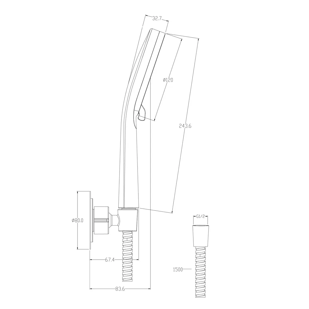 Фото 10 Душевой гарнитур FERRO 3 режима шланг 150 металл круг Фото 10 Душевой гарнитур FERRO 3 режима шланг 150 металл круг