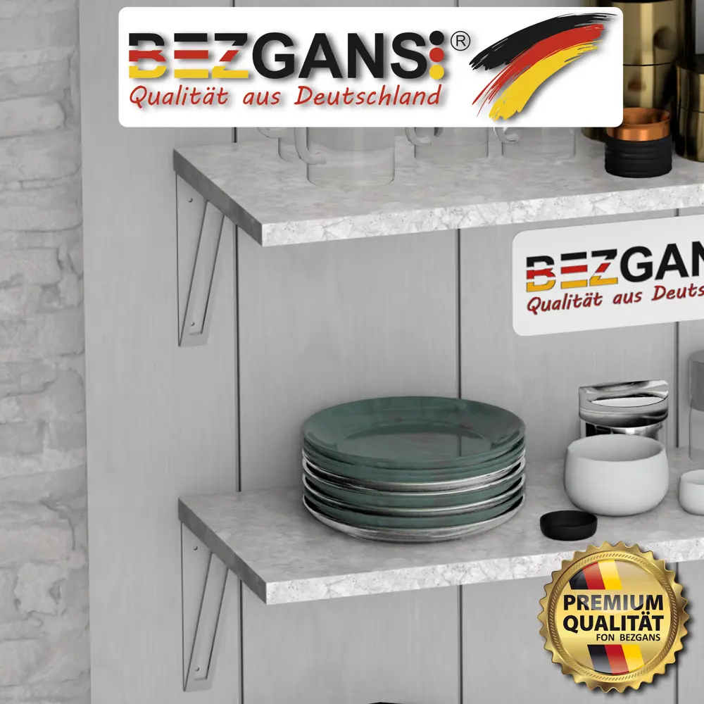 Фото 6 Полкодержатель Bezgans 250x200х4 (комплект 2 шт) Белый Фото 6 Полкодержатель Bezgans 250x200х4 (комплект 2 шт) Белый