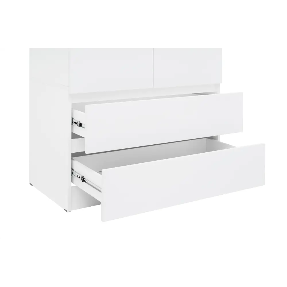 Фото 15 Шкаф Миф 90.20x179.60x51.40 см 2 дверный ЛДСП цвет белый глянец/белый