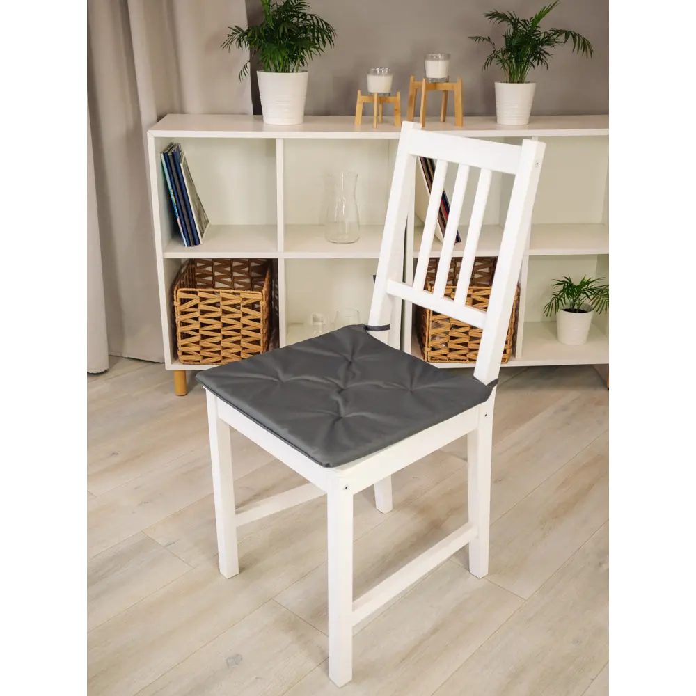 Фото 4 Подушка для стула Linen Way 40x40 см цвет стальной Фото 4 Подушка для стула Linen Way 40x40 см цвет стальной