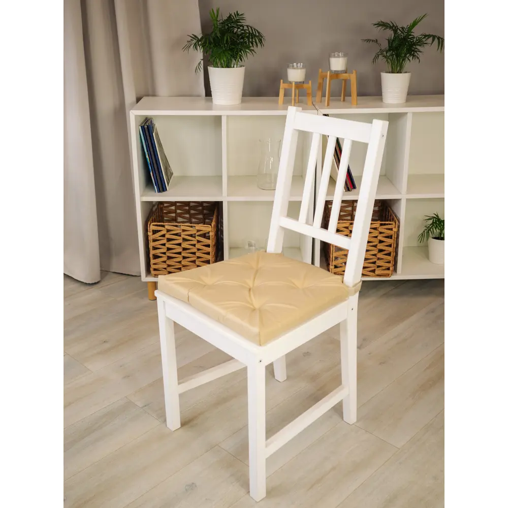 Фото 4 Подушка для стула Linen Way 40/35x40 см цвет бежевый Фото 4 Подушка для стула Linen Way 40/35x40 см цвет бежевый