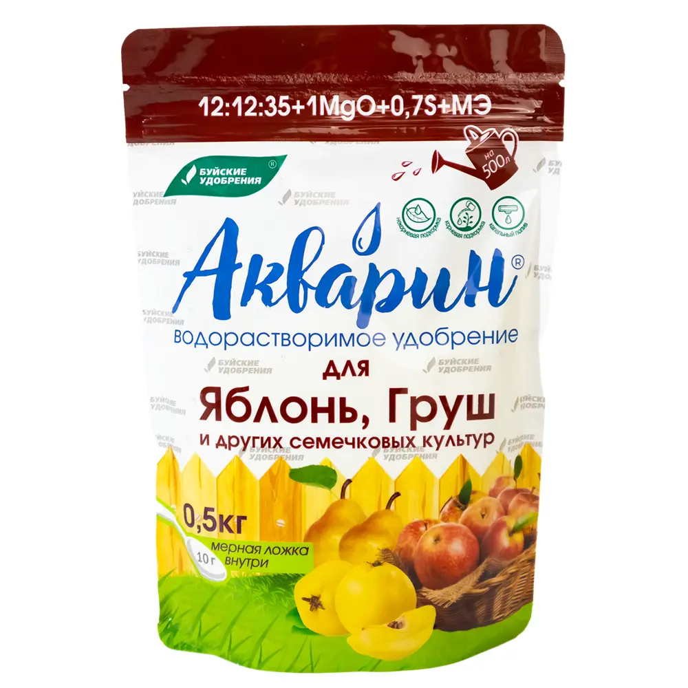 Фото 2 Удобрение Буйские удобрения Акварин для яблонь и груш 0.5 кг Фото 2 Удобрение Буйские удобрения Акварин для яблонь и груш 0.5 кг