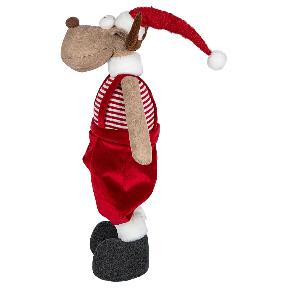 Фото 6 Декоративная фигура Олень Рождественский 40 см красная