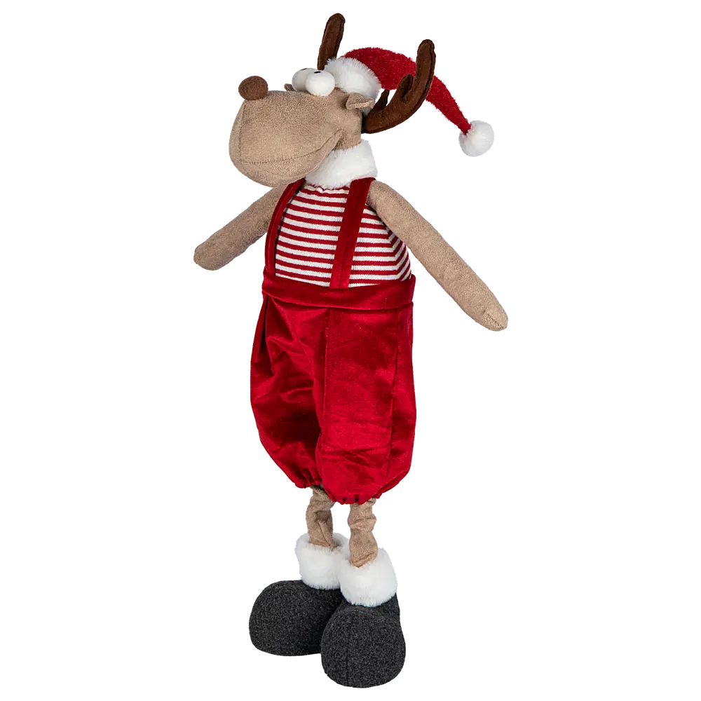 Фото 3 Декоративная фигура Олень Рождественский 40 см красная