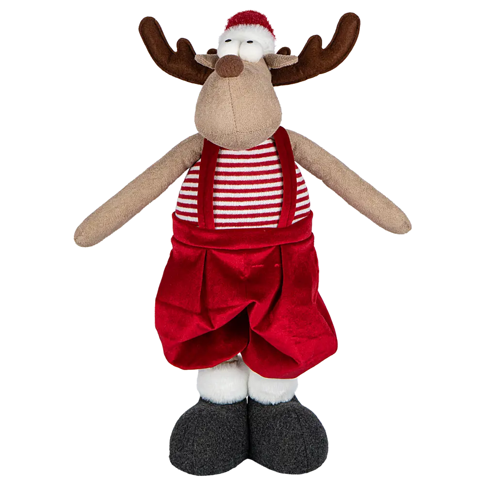 Фото 5 Декоративная фигура Олень Рождественский 40 см красная