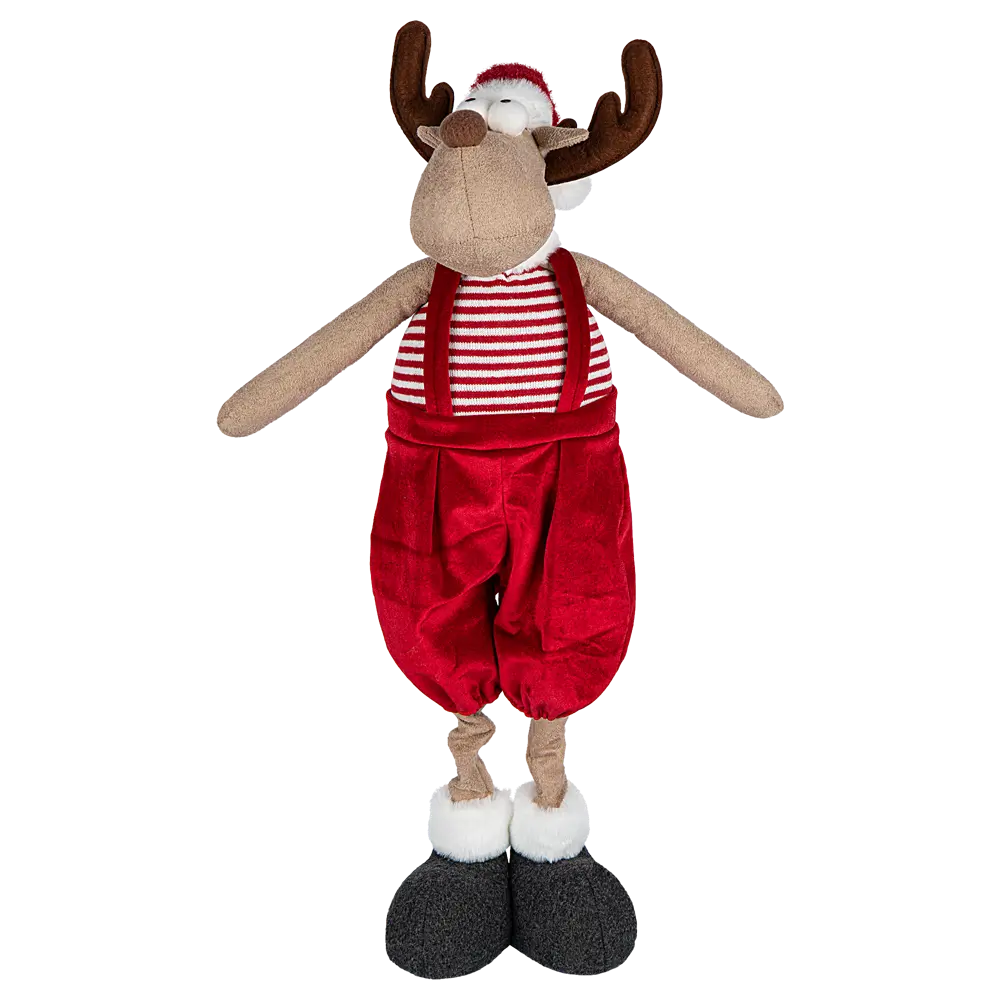 Фото 4 Декоративная фигура Олень Рождественский 40 см красная