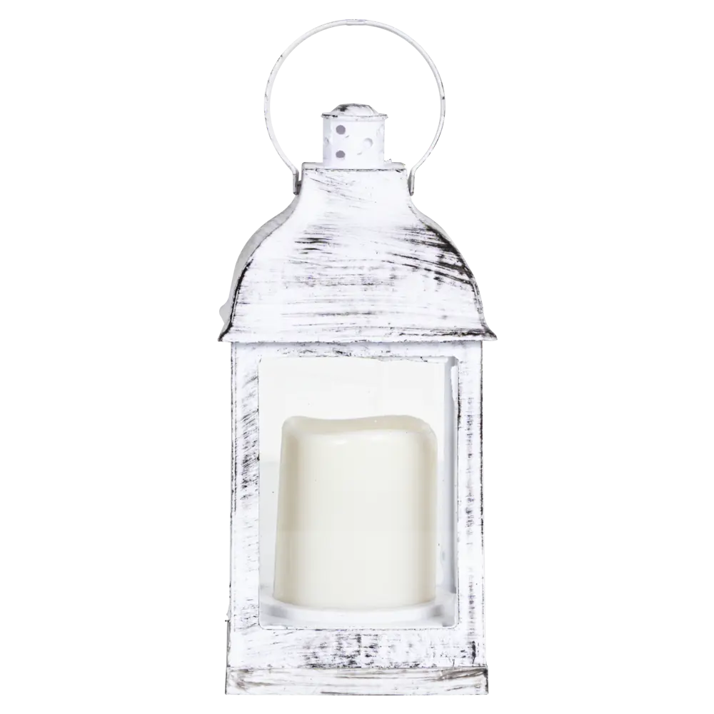 Фото 3 Светодиодный переносной светильник-фонарь декоративный "Лофт" пластик белый 23см Фото 3 Светодиодный переносной светильник-фонарь декоративный "Лофт" пластик белый 23см