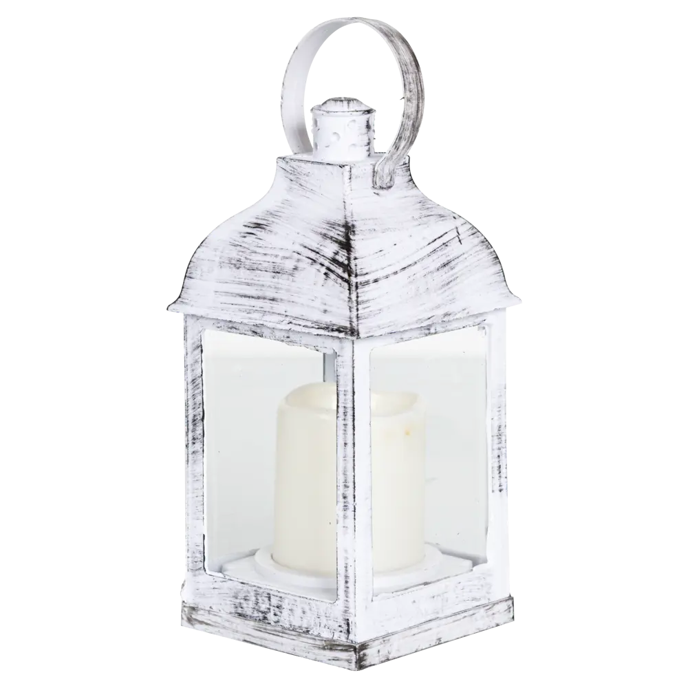 Фото 4 Светодиодный переносной светильник-фонарь декоративный "Лофт" пластик белый 23см Фото 4 Светодиодный переносной светильник-фонарь декоративный "Лофт" пластик белый 23см