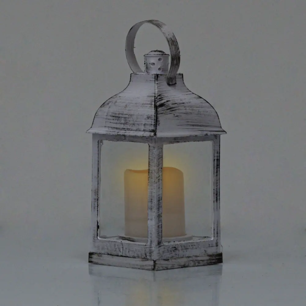 Фото 2 Светодиодный переносной светильник-фонарь декоративный "Лофт" пластик белый 23см Фото 2 Светодиодный переносной светильник-фонарь декоративный "Лофт" пластик белый 23см