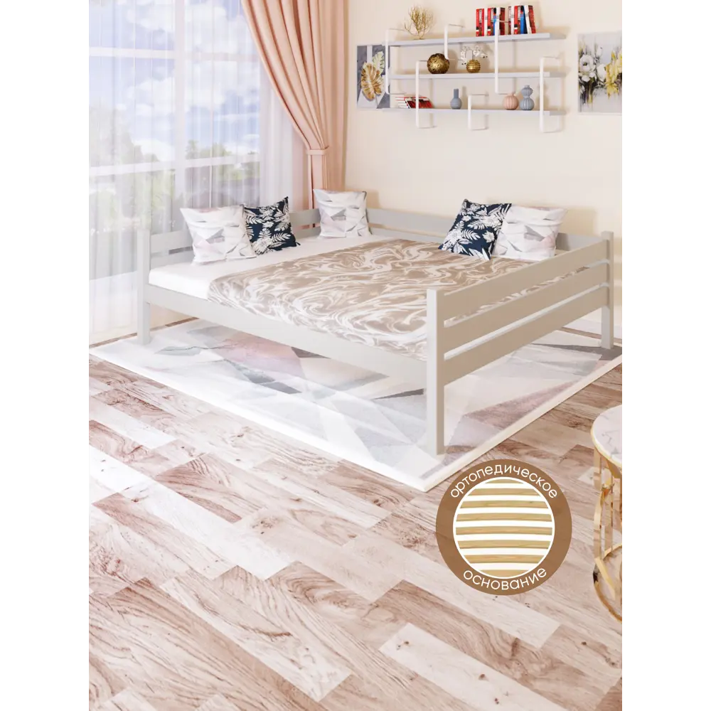 Фото Кровать Solarius Tahta120-190plat-orto 130 x 63 x 200 см сосна цвет бежевый Фото Кровать Solarius Tahta120-190plat-orto 130 x 63 x 200 см сосна цвет бежевый