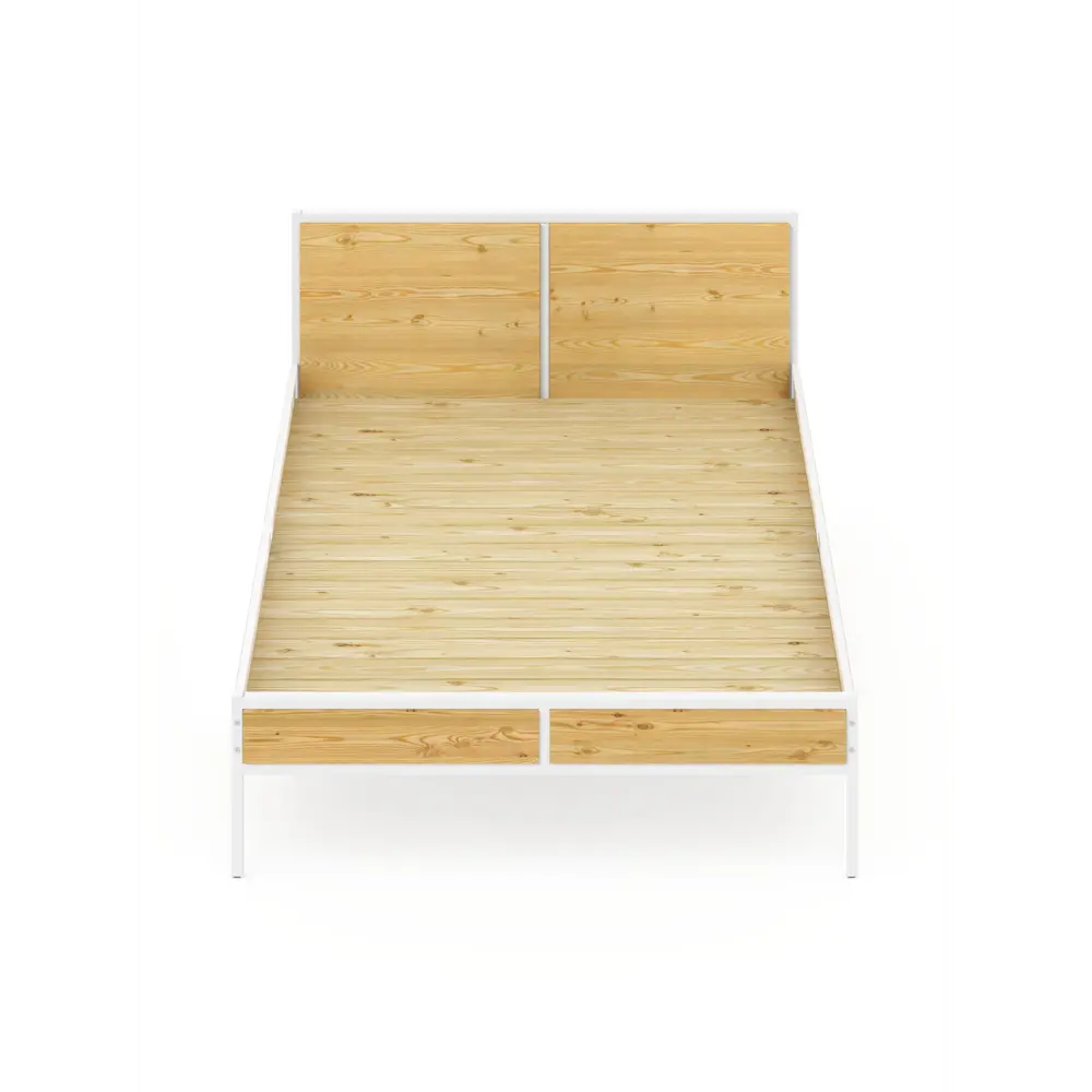 Фото 4 Кровать Solarius Kr140loft-white-full 145 x 90 x 206 см сосна цвет белый