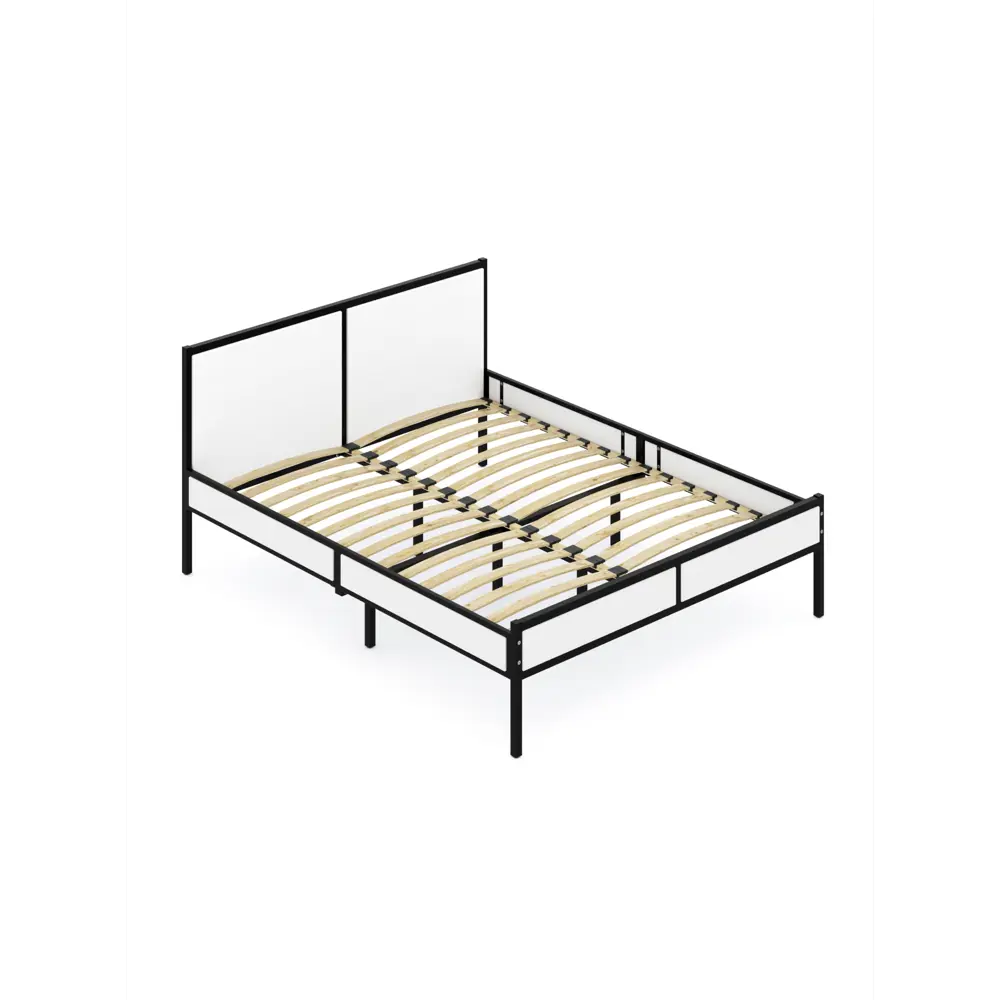 Фото 2 Кровать Solarius Kr120loft-bel-black-orto 125 x 90 x 206 см сосна цвет белый Фото 2 Кровать Solarius Kr120loft-bel-black-orto 125 x 90 x 206 см сосна цвет белый