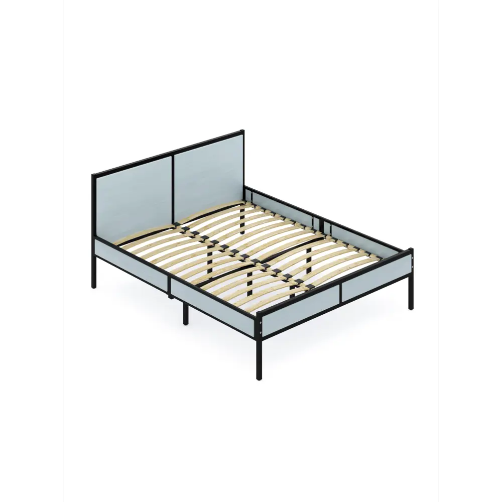 Фото 2 Кровать Solarius Kr140loft-gol-black-orto 145 x 90 x 206 см сосна цвет голубой Фото 2 Кровать Solarius Kr140loft-gol-black-orto 145 x 90 x 206 см сосна цвет голубой