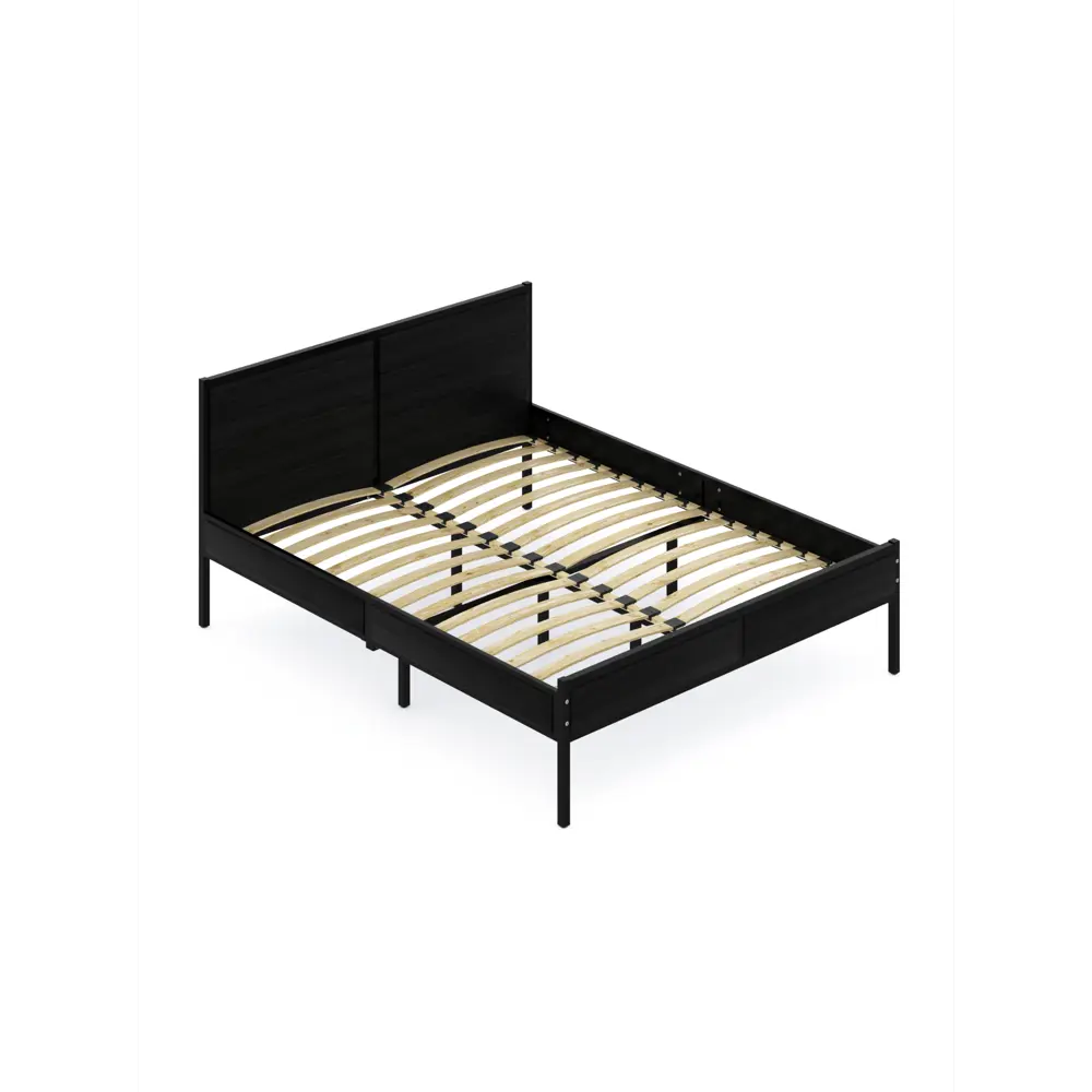 Фото 2 Кровать Solarius Kr140loft-onix-black-orto 145 x 90 x 206 см сосна цвет черный Фото 2 Кровать Solarius Kr140loft-onix-black-orto 145 x 90 x 206 см сосна цвет черный