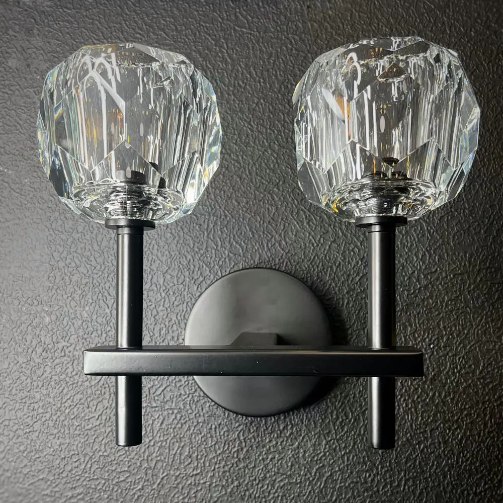 Фото 2 Настенный светильник Imperiumloft Rh boule de cristal double sconce brass 178385-22 цвет зеленый Фото 2 Настенный светильник Imperiumloft Rh boule de cristal double sconce brass 178385-22 цвет зеленый
